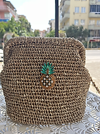 Taşlı Ananas Model Broş