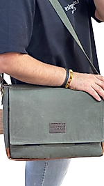 Old Cotton Kullanışlı, Çok Bölmeli, Çok Cepli, Tablet Notebook Çantası, Unisex, Vintage Kanvas Postacı Çantası