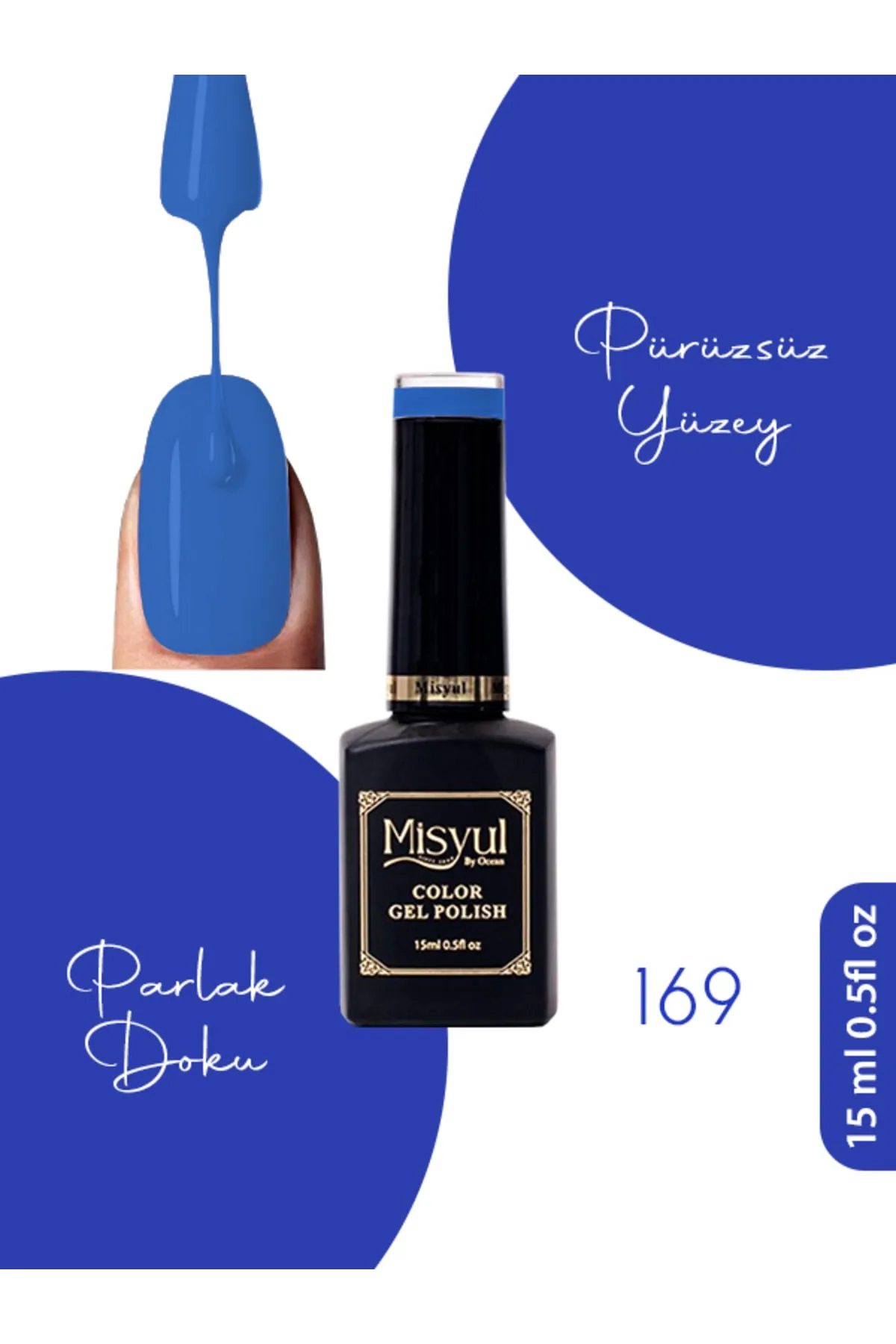 Misyul Kalıcı Oje 169 , UV Led Kalıcı Oje Nail Art 15ml