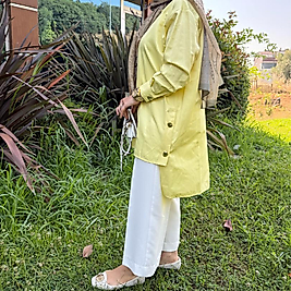 Asimetrik tunik (sarı)