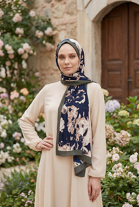 Spring Çiçekli Desenli Şal