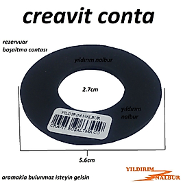 CREAVİT REZERVUAR 5.6 İÇ TAKIM CRAVİT CONTASI KLOZET SİYAH CONTA