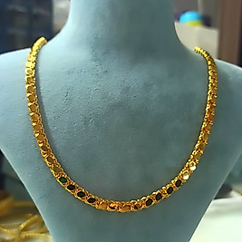 22K Altın Kaplama "A" Kalite Arpa Zincir 60 Cm Kolye