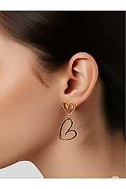 BAYAN ŞIK ÇİFT KALPLİ KÜPE