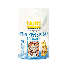 Nutri Tavuk Etli ve Balıklı Kedi Ödül Maması (50 g)
