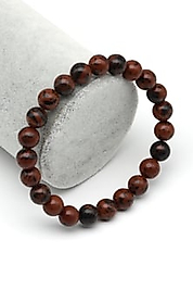Mahogany Obsidyen Doğal Taş Bileklik 8 mm Küre