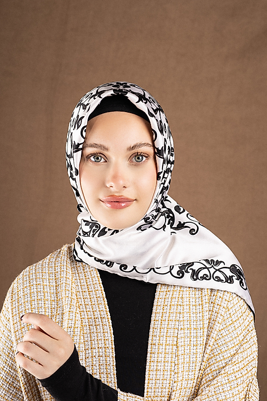 Varaklı Saten Eşarp