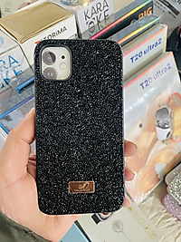 İphone 12 - 12 Pro Uyumlu Taşlı Telefon Kılıfı Siyah