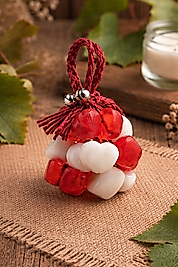 Kırmızı Beyaz Kalp Figürlü El Yapımı Sabun