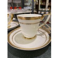 Roykin 24 K Gold Kaplama 6 lı Beyaz Fincan Seti