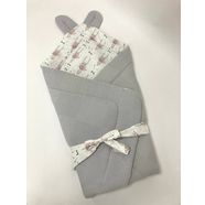 Gri/Minik Peri Desenli Bebek Kundak