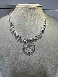 Hayat Ağacı Ay Taşlı Kolye