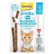 Gimcat Sticks Somon ve Morina Balıklı Kedi Ödül 4 lü 20gr.