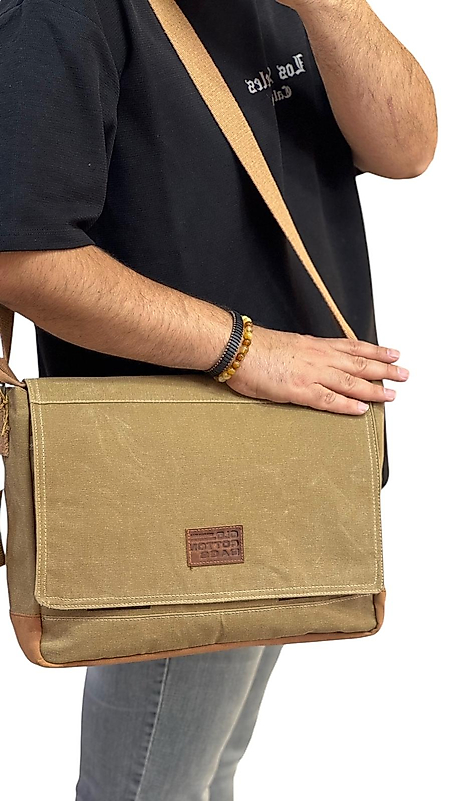 Old Cotton Kullanışlı, Çok Bölmeli, Çok Cepli, Tablet Notebook Çantası, Unisex, Vintage Kanvas Postacı Çantası