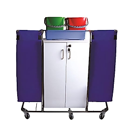 Kat Hizmet Arabası Dolaplı Çift Brandalı Krom ( KDV DAHİL )