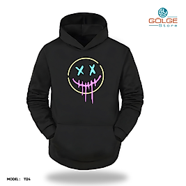 Vampir Emoji Görselli Slimfit Kapüşönlu Hoodie Erkek kadın Sweatshirt