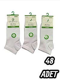 Erkek Calzealp Bambu Patik Çorap 48 Adet