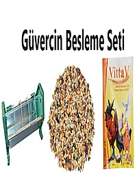 Güvercin Besleme Set-1"25 cm Güvercin Yemlik + 5 kg Güvercin Yemi + Güvercin Vitamin VİTTAV 100 gr"