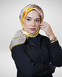 Dijital Kristal Eşarp Pastel Çiçek Desenli