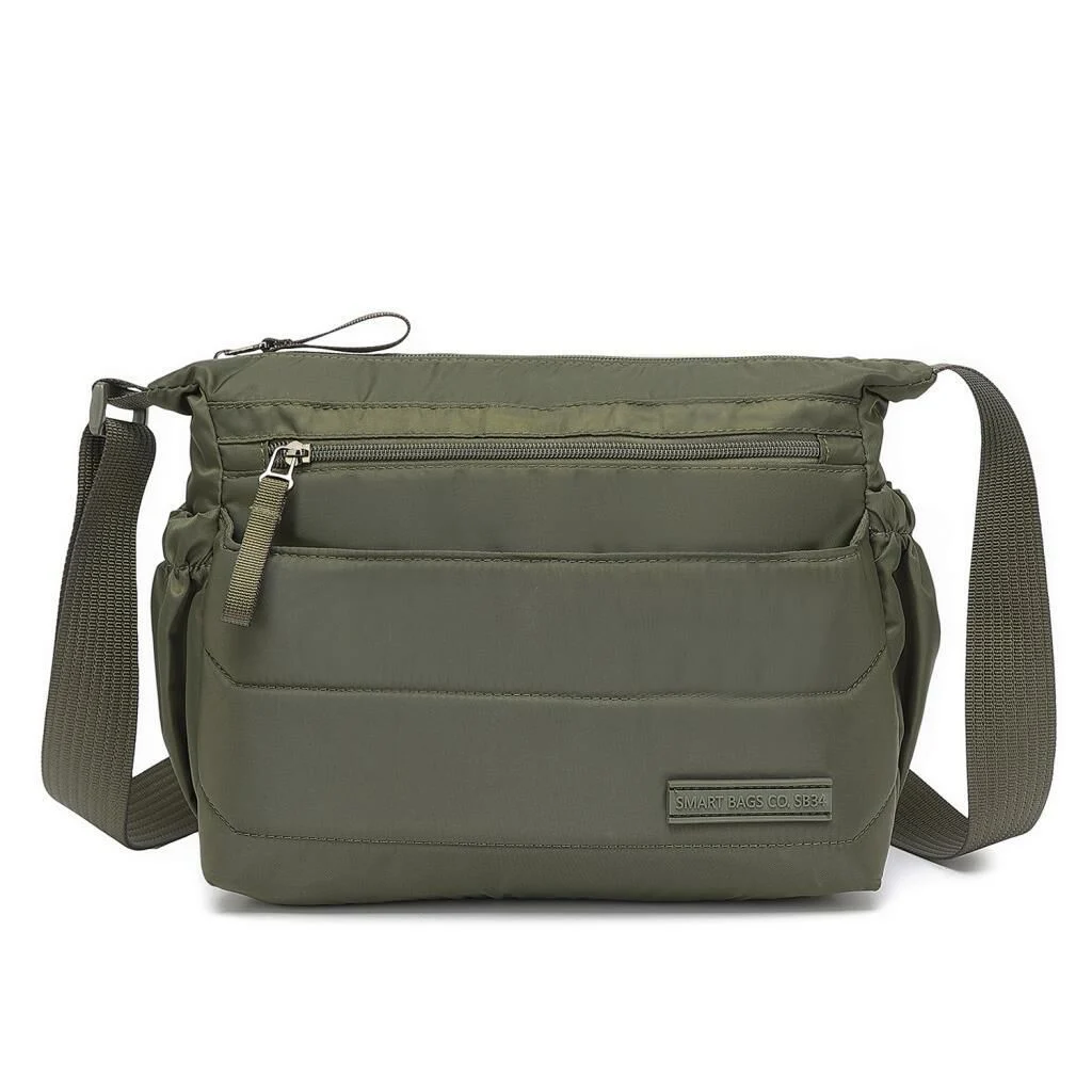 Smart Bags Yumuşak Kumaş Askılı Postacı Kadın Çantası - Yeşil