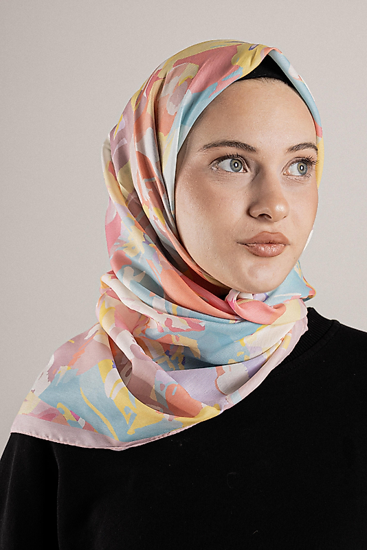 DESENLİ FRANSIZ İPEĞİ EŞARP DESEN-3