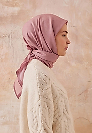 Modal ipek eşarp vintage rose
