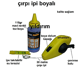 ÇIRPI İPİ BOYALI MAKARALI İNŞAAT İPİ TERAZİ İPİ