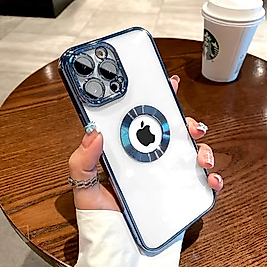 İphone 14 Pro Lens Korumalı Telefon Kılıfı Mavi