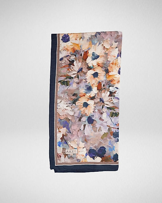 Spring Eşarp Pastel Çiçek Desenli