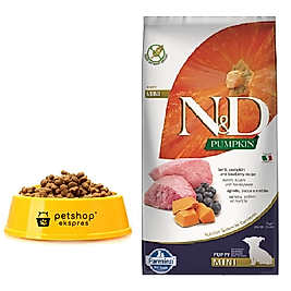 N&D Tahılsız Kuzu Etli Yaban Mersinli Balkabalı Açık Yavru Köpek Maması 1000g.