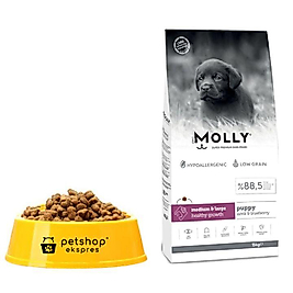 Molly Kuzu & Yaban Mersinli  Orta ve Büyük Irk Açık Yavru Köpek Maması