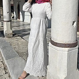 Fisto elbise (beyaz)