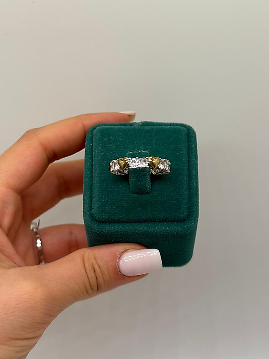 Romantik Kalp Figürlü Taşlı Xuping Yüzük