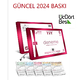 Üç Dört Beş Yayıncılık 345 - Tyt Tüm Dersler 5 Li Deneme 2024