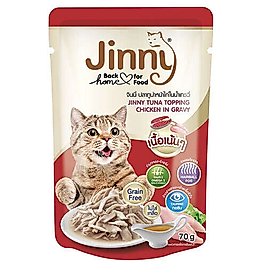 Jinny Ton Balıklı Tavuk Etli Gravy Tahılsız Kedi Yaş Maması 70 Gr