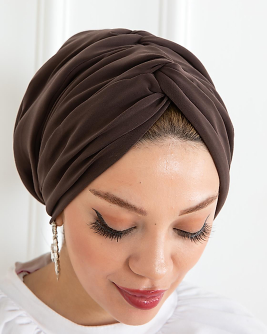 Düğümlü Dolgulu Bone Kahve