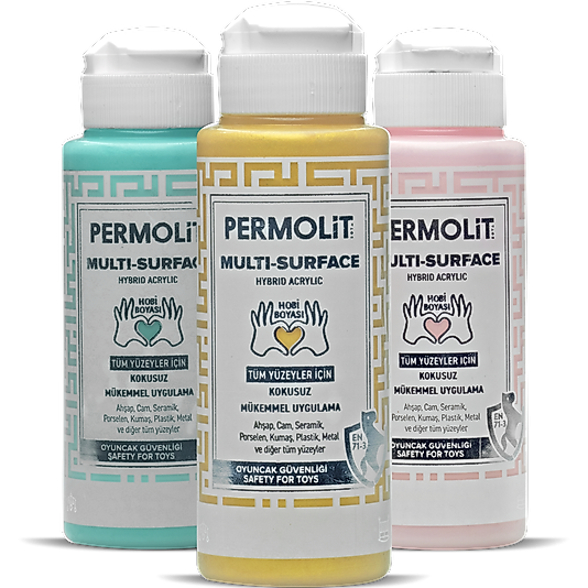 MURAL MAVİ PERMOLİT HOBİ BOYASI MULTİ SURFACE AKRİLİK BOYA 120 ML.
