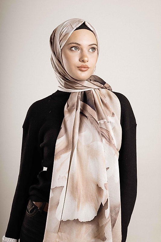 FLOOR İPEK ŞAL İTALYAN DİKİŞİ DESEN-3