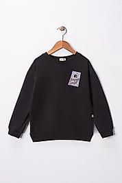 Kız Çocuk "Sevgiyle Namaz"  Baskılı Pamuklu Sweat