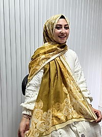 Siyane Desenli Pamuklu Şal