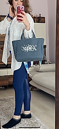 lacivert kanvas tote