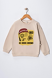 Erkek Çocuk "Abdülhamid Han" Baskılı Pamuklu Sweat