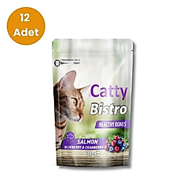 Catty Bistro Healthy Bones Somonlu Kedi Ödülü 60gr x 12 Adet