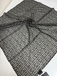 SOFT KETEN EŞARP GEOMETRİK DESEN 10
