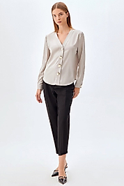 NAGRADA BLOUSE SATEN BEIGE