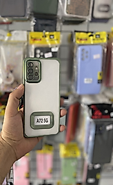 Samsung Galaxy A72  Lens Korumalı Telefon Kılıfı Yeşil
