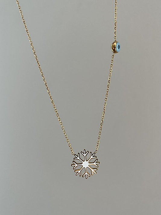 Çelik Beyaz Kartanesi Kolye