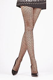 Kadın Siyah File Külotlu Çorap