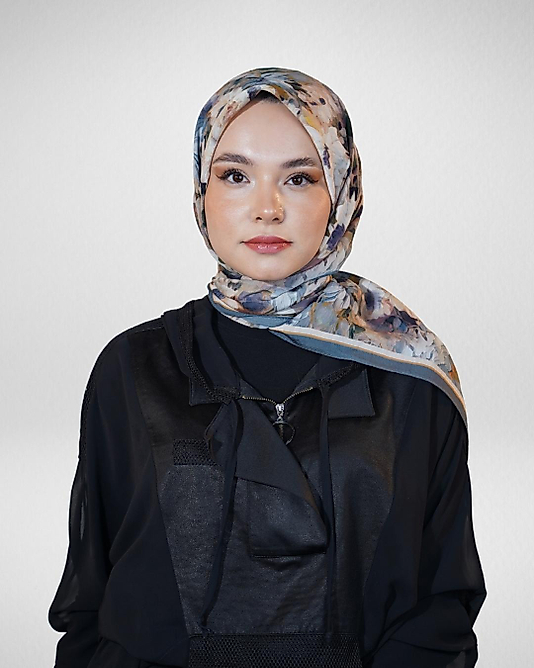 Spring Eşarp Pastel Çiçek Desenli