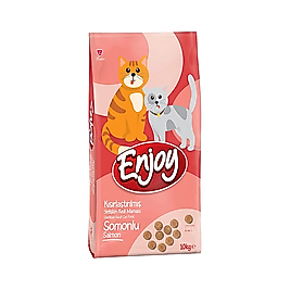 Enjoy Somonlu Kısırlaştırılmış Yetişkin Kedi Maması (10 kg)